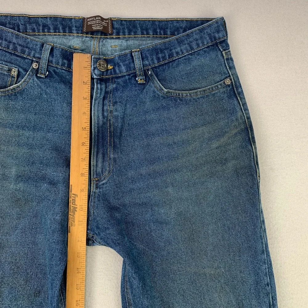Pintlar Jeans Bootcut Mens 36x32 Blue‎ Faded Retro Rodeo Faded Denim Y2K Coastal